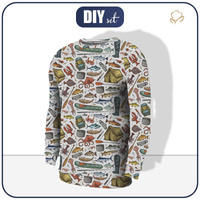 MĘSKA BLUZA - WĘDKARSTWO (HOBBY I ZAWODY) - elastyczna dresówka drapana XS