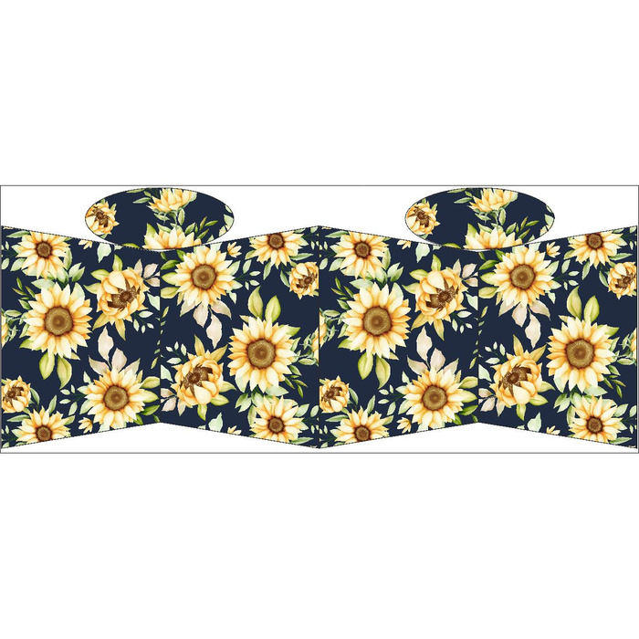 TOTE BAG - SUNFLOWERS PAT. 5 / dark blue - sewing set