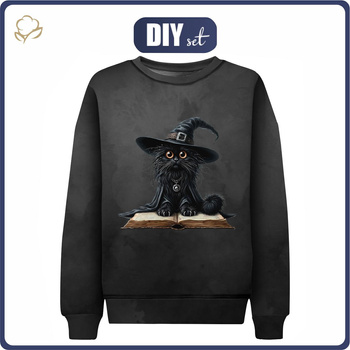 CHILDREN'S (NOE) SWEATSHIRT - HALLOWEEN CAT pat. 4 - sewing set