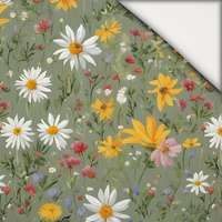 FLOWERS MEADOW WZ. 3 - leichte Maschenware angeraut