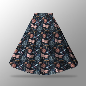 Skirt panel "MAXI"/  Butterfly & flowers wz.3