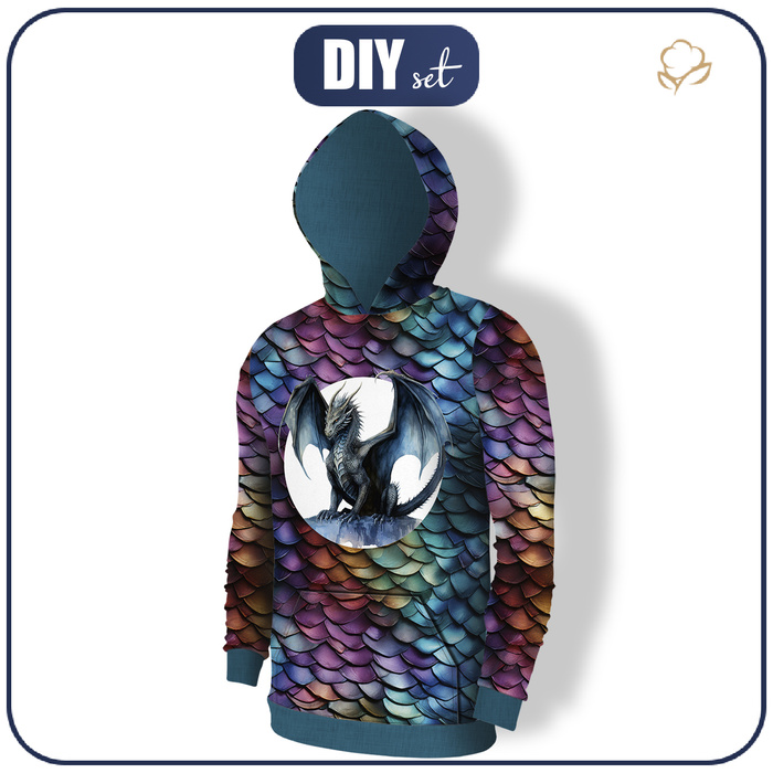 MEN’S HOODIE (COLORADO) -  DRAGON RAINBOW - sewing set S