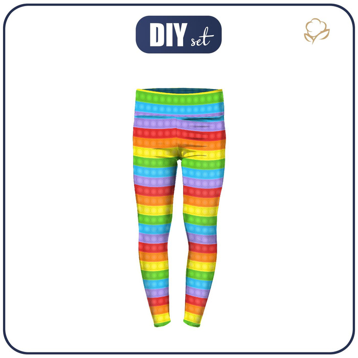 MÄDCHEN THERMO LEGGINGS (DORA) - BLÄSCHEN / bunt - Nähset