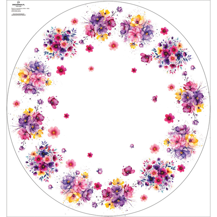 Velký panel pro kruhovou sukni - Viskózový jersey - FLOWERS WZ. 73