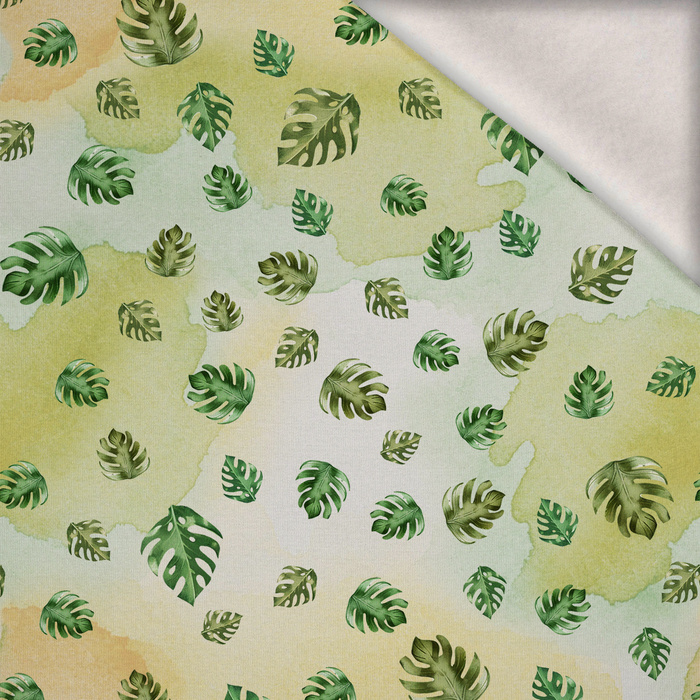 MINI MONSTERA / WATERCOLOR WONDERS - dzianina drapana z elastanem ITY