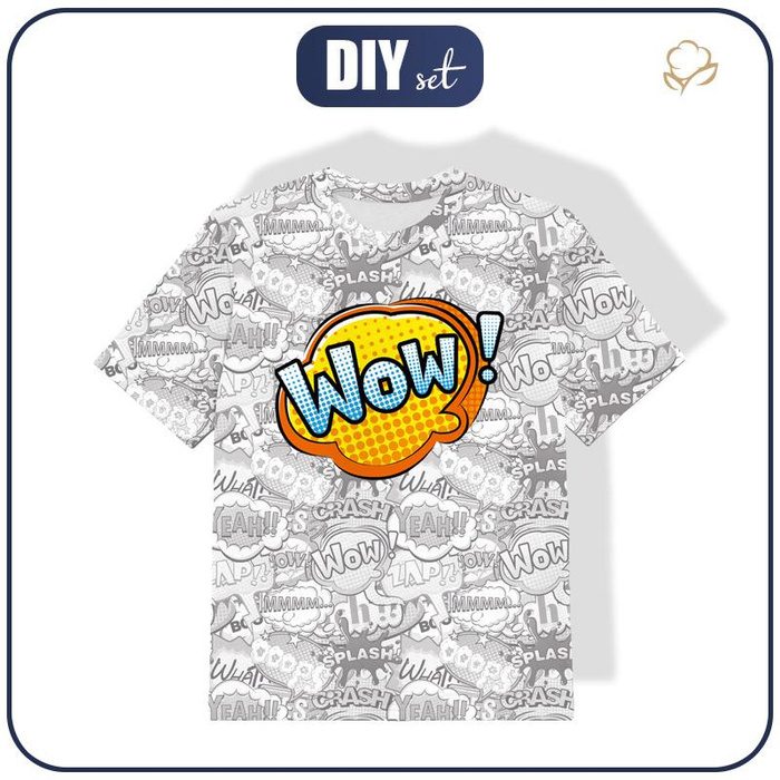 T-SHIRT DZIECIĘCY - KOMIKS / wow - single jersey (92/98)