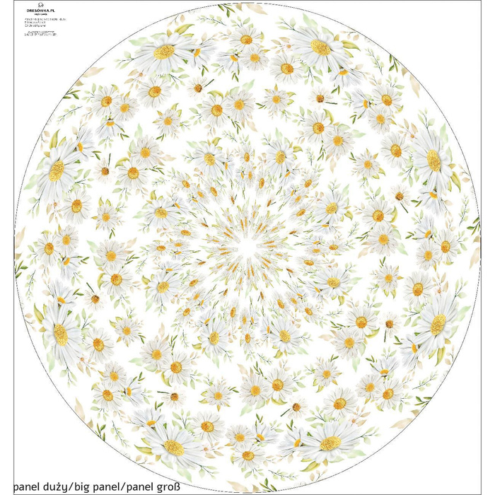 PASTEL DAISIES PAT. 1 -  big circle skirt panel 