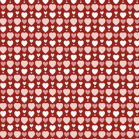 HEART BEADS / red (VALENTINE'S HEARTS)