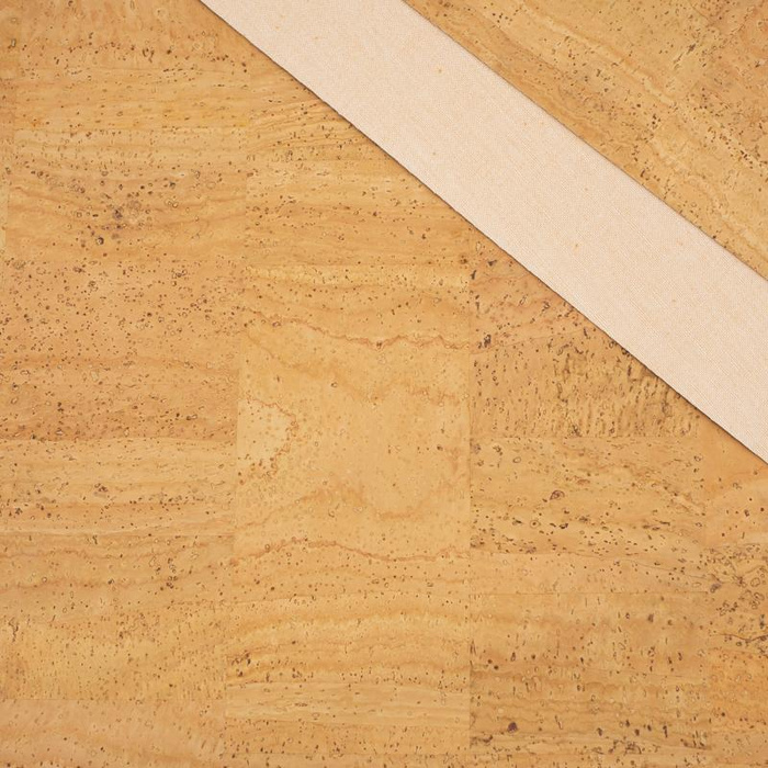 KORK NATUR (44 cm x 50 cm) - Stoff mit Futter 