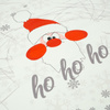 HO HO HO / weiß L (75cm x 80cm) - Paneel Sommersweat SP250