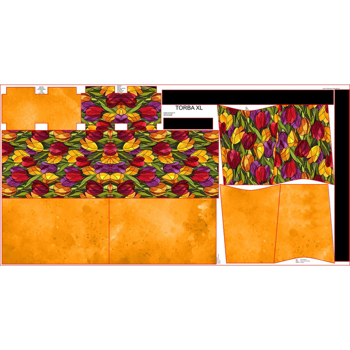 XL bag with in-bag pouch 2 in 1 - STAINED GLASS WZ.21 - sewing set