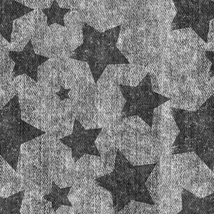 SZARE GWIAZDY / przecierany jeans (szary) - dresówka pętelkowa
