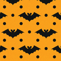 HALLOWEEN BATS / pumpkin - softshell