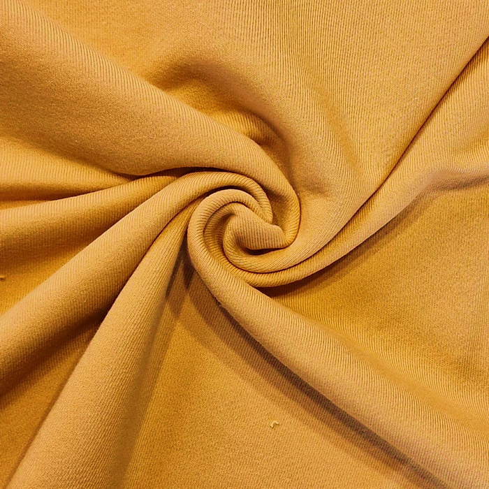 Oboustranná teplákovina s rybím vzorem - MANGO MOJITO (YELLOW) (P290j)