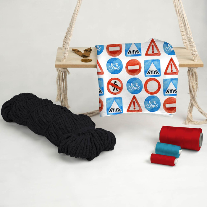 ROAD SIGNS (COLORFUL TRANSPORT) - single jersey with elastane