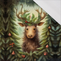 VINTAGE CHRISTMAS REINDEER WZ. 2 - panel (75cm x 80cm) SINGLE JERSEY