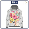 BLUZA DAMSKA (POLA) CLASSIC Z KAPTUREM - ANANASOWY DRINK -  dzianina pętelkowa - XS