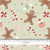 CHRISTMAS CANDIES (CHRISTMAS GINGERBREAD) / pistachio - lycra 300g