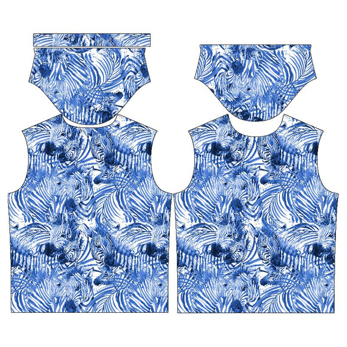 MEN’S T-SHIRT - ZEBRA (CLASSIC BLUE) - single jersey L