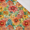 FLOWERS PAPAYA ORANGE WZ. 10 - single jersey