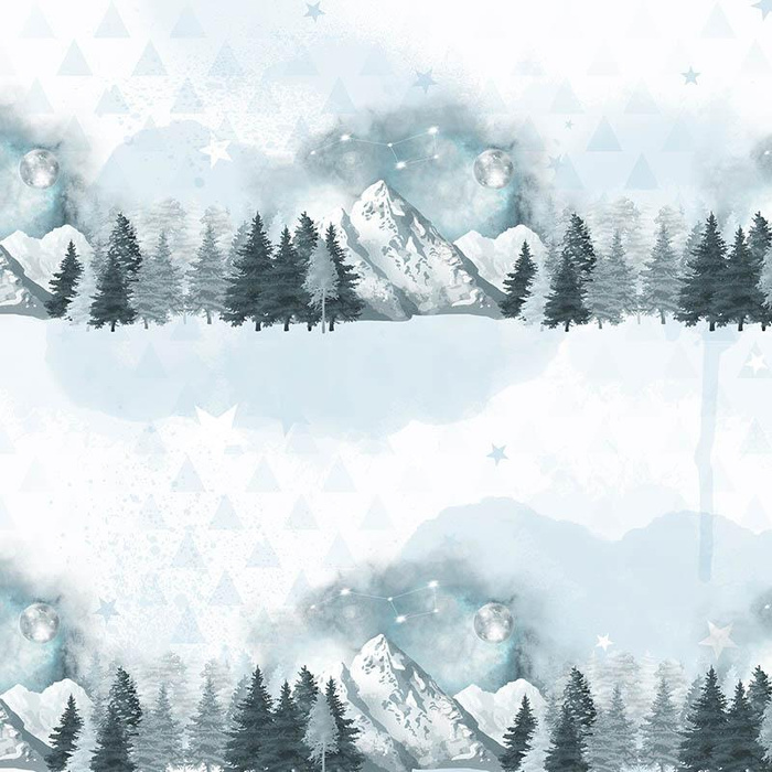 NIGHT (WINTER IN THE MOUNTAINS)- Upholstery velour 