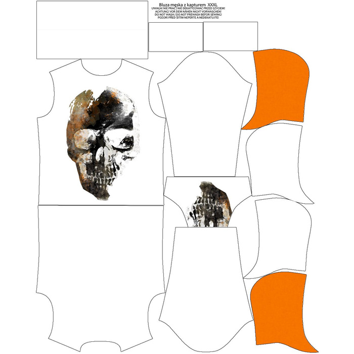 HERREN HOODIE (COLORADO) - SCHÄDEL Ms. 3 - Nähset XXXL