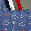 95CM FLUGZEUGE (FLUGZEUGE) / ACID WASH DUNKELBLAU - French Terry mit Elasthan