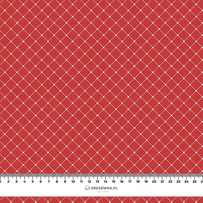STITCH / red (VALENTINE'S MIX) - Waterproof woven fabric