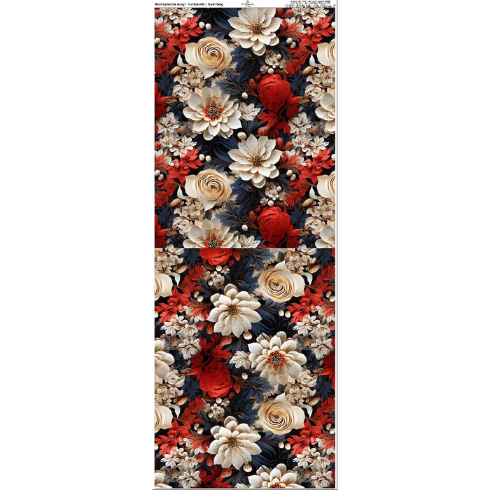 GYM BAG - VIBRANT FLOWERS PAT. 1 - sewing set