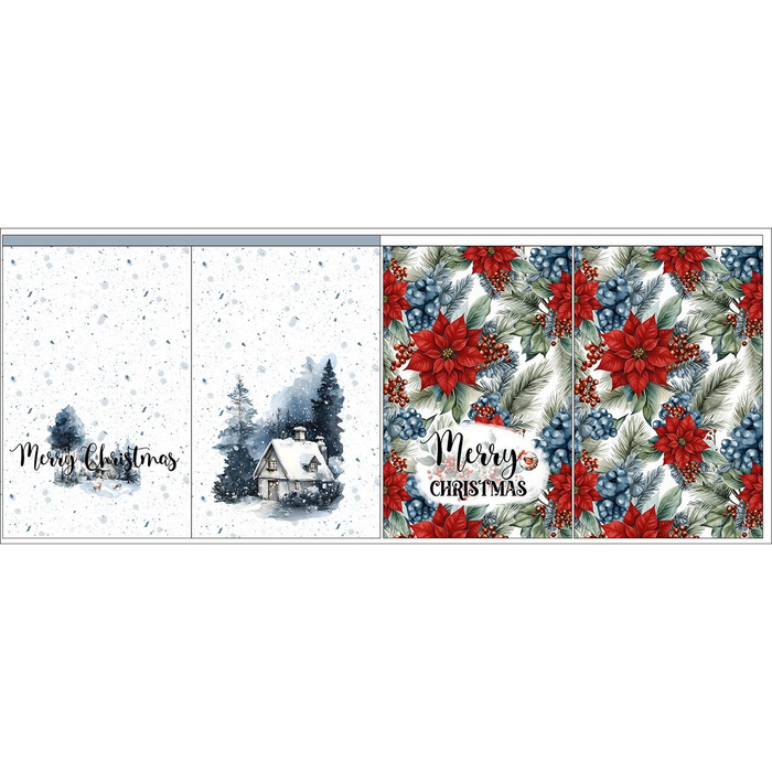 Dárkové pytlíky - MERRY CHRISTMAS - Sada šití- VELKÝ