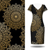 MANDALA pat. 5 / black - dress panel 