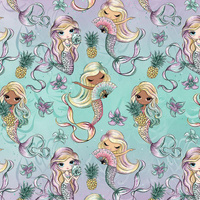 MERMAIDS AND PINEAPPLES - Viscose jersey