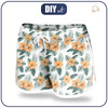Women’s boardshorts - HIBISCUS Pat. 2 / yellow S