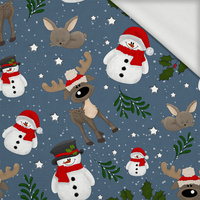 BAŁWANKI I RENIFERY / jeans (ZIMOWA EKIPA)  - dresówka pętelkowa