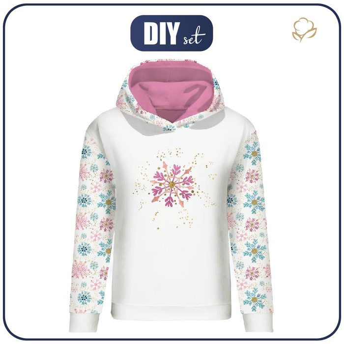 CLASSIC DAMEN HOODIE (POLA) - SCHNEEFLOCKEN MIX - Sommersweat - XL