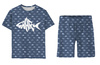 CHILDREN'S PAJAMAS "ADA" - SHARK pat. 2 - Bamboo Single Jersey with elastan (110/116)