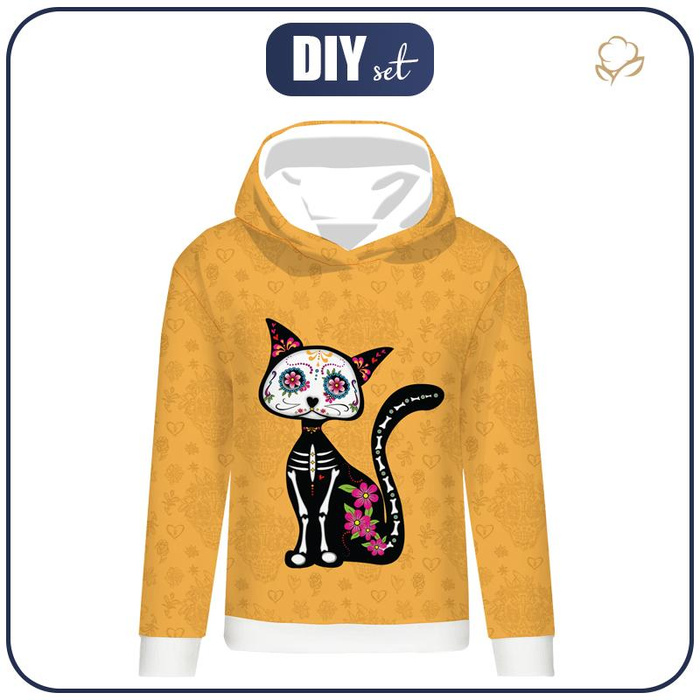 CLASSIC DAMEN HOODIE (POLA) - KATZE FRIDA (DIA DE LOS MUERTOS) - Sommersweat - XS