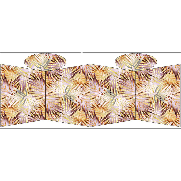 TOTE BAG - PALM LEAVES pat. 2 (gold) - sewing set