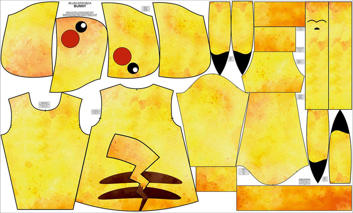 KID'S HOODIE (PARIS) - ELECTRICITY - sewing set (122/128)