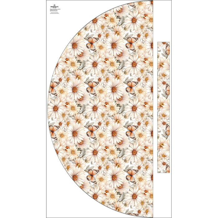 Maxirock Panel - Viskose Jersey/ Butterfly flowers wz.4 