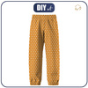 CHILDREN'S SOFTSHELL TROUSERS (YETI) - WHITE DOTS / mustard (122/128)