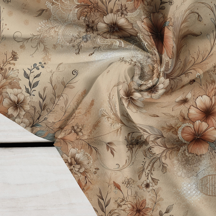 PASTEL FLOWERS WZ. 25 - Krep