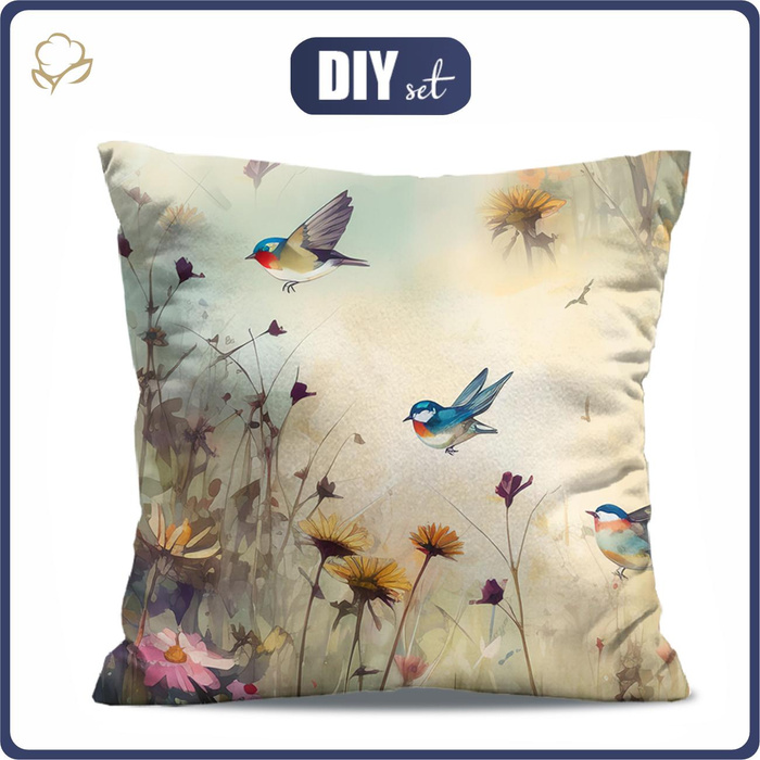 POLŠTÁŘ 45x45 - MAGIC MEADOW VZ. 11 - Potahový velur - Sada šití
