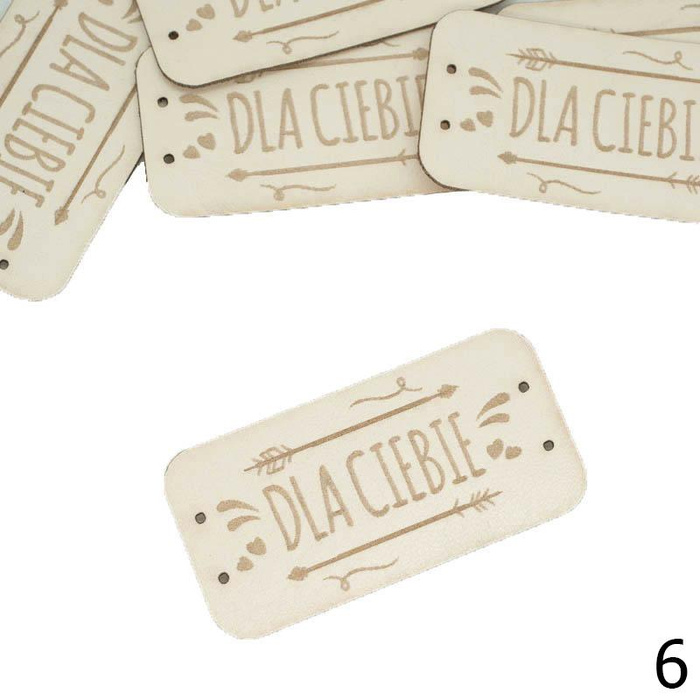 Label „DLA CIEBIE'' 2,5x5 cm – fuchsie