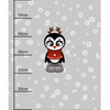 WINTER ANIMALS wz. 7 - panel (60cm x 50cm) dzianina drapana z elastanem ITY