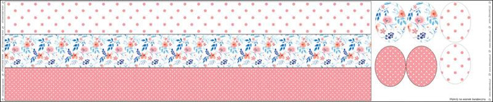 EASTER WREATH - PAINTED PEONIES / white - sewing set