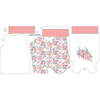 CHILDREN'S (NOE) SWEATSHIRT - WILD ROSE FLOWERS PAT. 1 (BLOOMING MEADOW) - looped knit fabric (98/104)