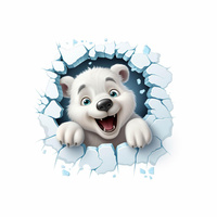 HAPPY BEAR - PANEL (60cm x 50cm) dzianina drapana z elastanem ITY
