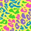 NEON LEOPARD PAT. 2 - single jersey with elastane 