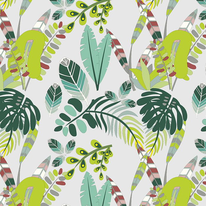 LIŚCIE - single jersey z elastanem TE210